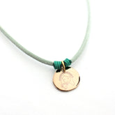 CIELITO DOR - customizable necklace gold medal 17mm